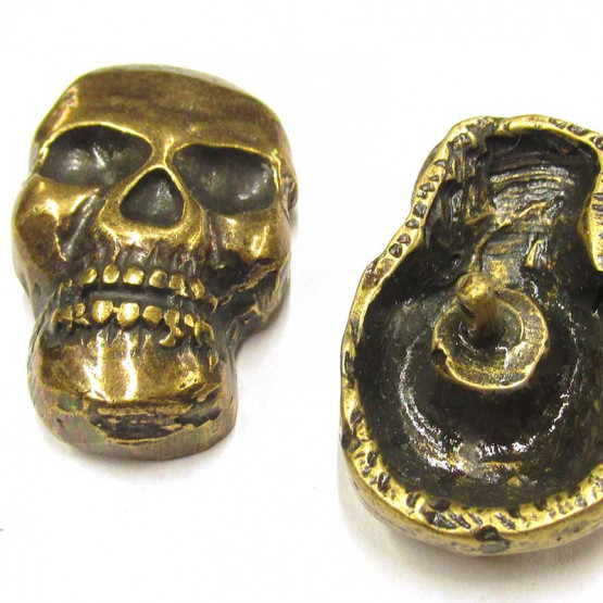 Zierniete "Skull 6" Altmessing