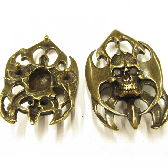 Zierniete "Skull 9" Altmessing