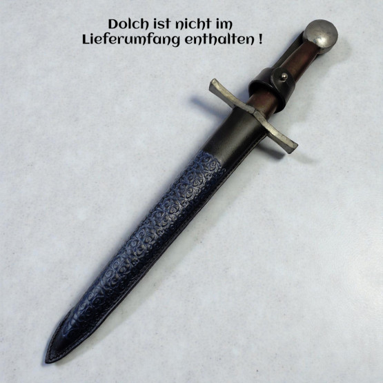 Dolchscheide für Langdolch (Wyvern) Schwarz/Blau 