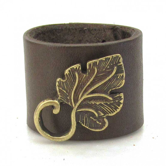 Haarleder  "Blatt", Braun S