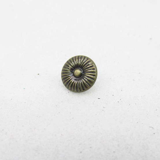 Hohlnieten 9mm Zierrosette Altmessing