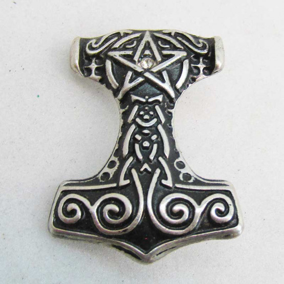 Zierniete "Thors Hammer" Altsilber