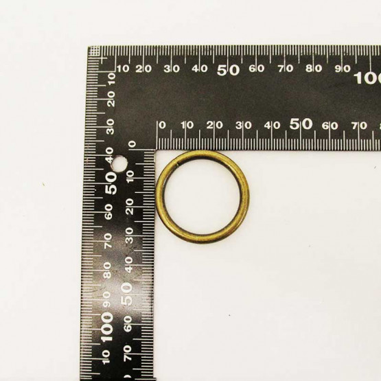 O - Ring, verschweisst, Altmessing, 25 mm