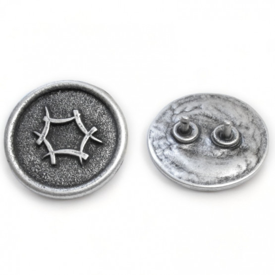 Zierniete Drachenfest Orklager 40 mm Altsilber