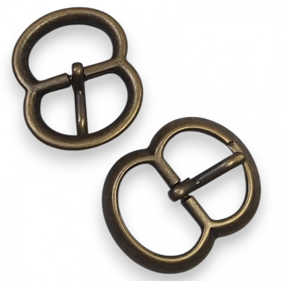 Schnalle HoMi 20 mm Altmessing