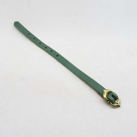 Schnallenriemen Spätmittelalter Grün | Messingfarben