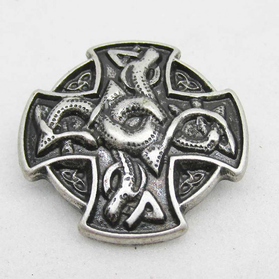 Zierniete "Drachenkreuz" Altsilber