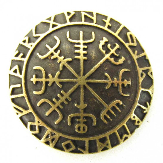 Zierniete "Vegvisir" Altmessing